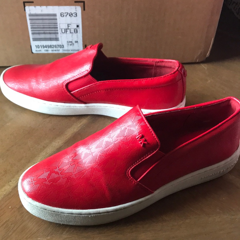 Michael kors Red slip on SHOE size 7